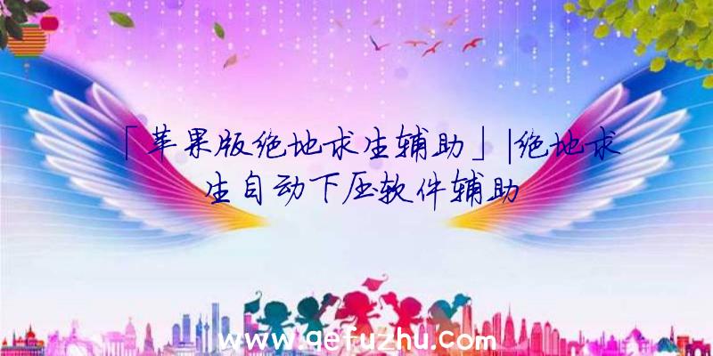 「苹果版绝地求生辅助」|绝地求生自动下压软件辅助
